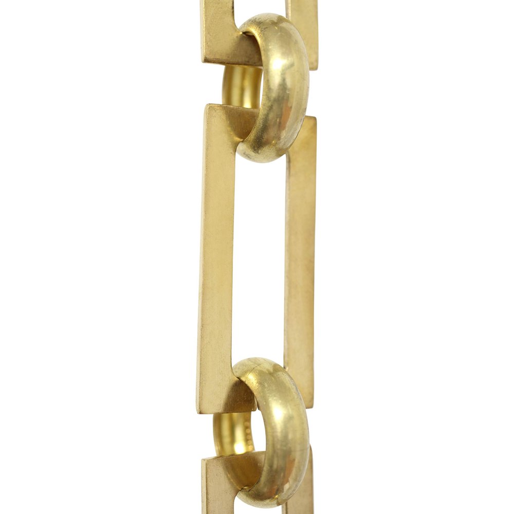 RCH Hardware CH-01-PB-3 Decorative Polished Solid Brass Chain for Hanging, Lighting - Rectangular Square Edge and Unwelded Links (3 ft/1 Yard)