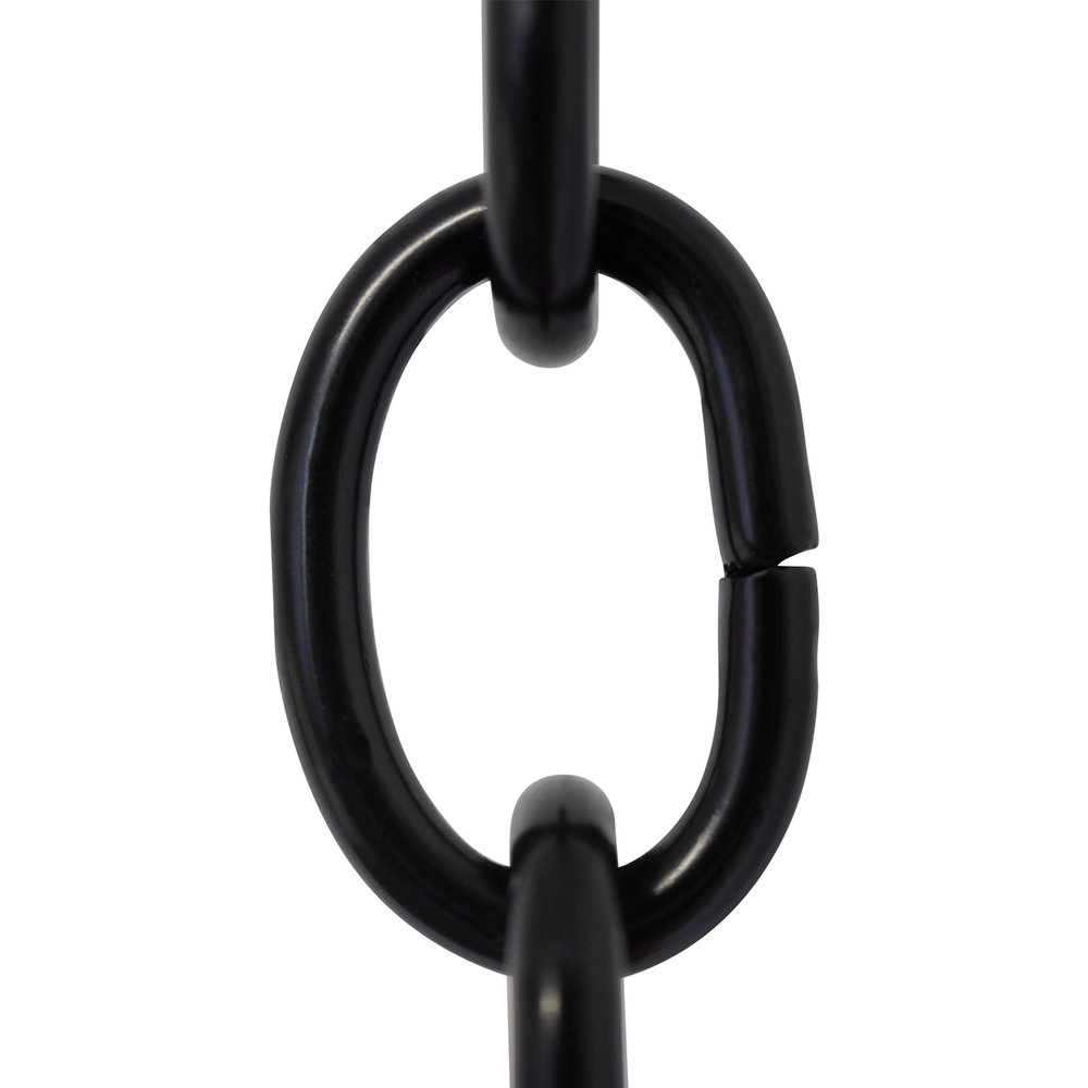 RCH Hardware CH-S56-11S-BLK-3 |9 Gauge Steel Chandelier Chain for Lighting and Hanging Fixtures - Standard Links (3 ft/1 Yard, Black)