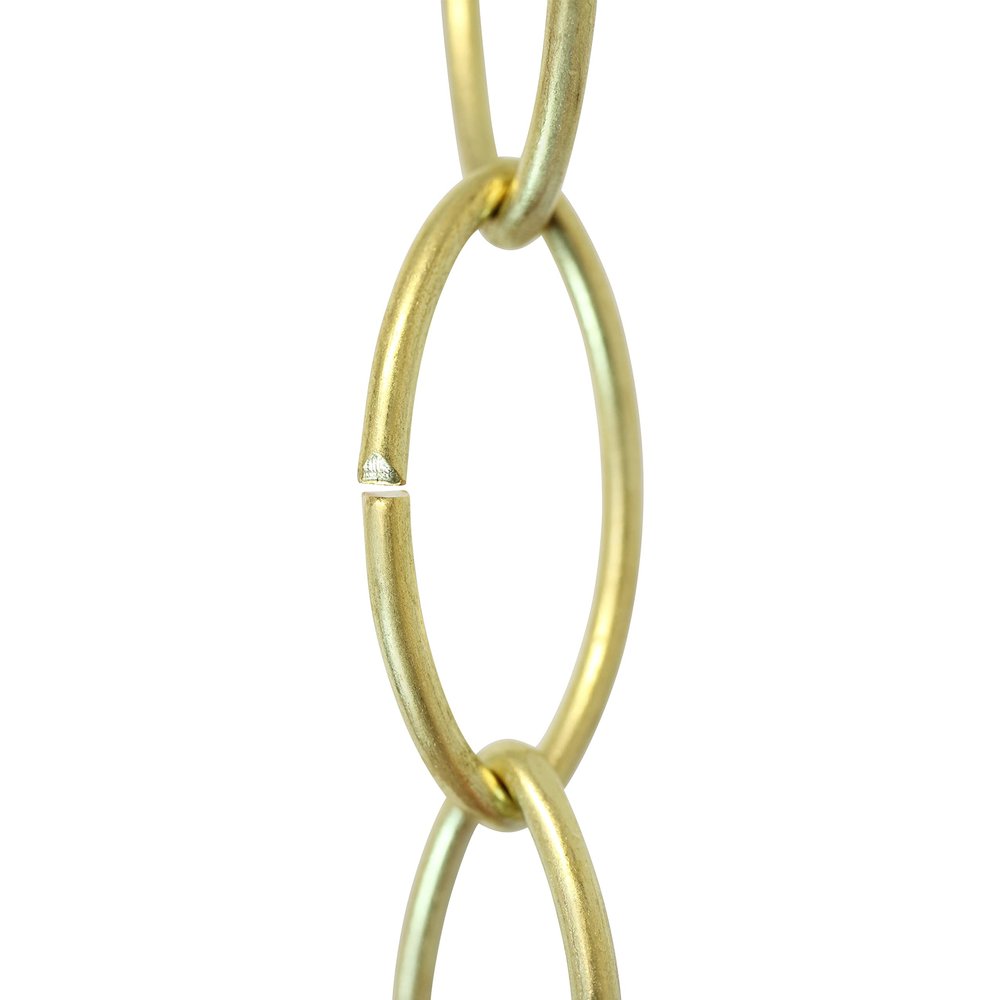 RCH Hardware CH-43-AD-3 Decorative Acid Dipped Solid Brass Chain for Hanging, Lighting - Large Oval Wire Unwelded Links (3ft/1 Yard)
