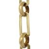 RCH Hardware CH-10-PB-3 Decorative Solid Brass Chain for Hanging, Lighting - Rectangular Cut Edge and Unwelded Links (3 ft/1 Yard) view 1