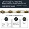 RCH Hardware CH-10-PB-3 Decorative Solid Brass Chain for Hanging, Lighting - Rectangular Cut Edge and Unwelded Links (3 ft/1 Yard) view 2