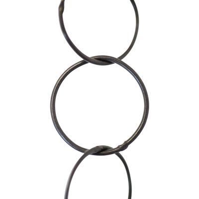 RCH Hardware CH-41S-OBB-3 Round 1 inch Diameter, Using 17swg Wire, Solid Brass Chain (Oil Bronzed Black)
