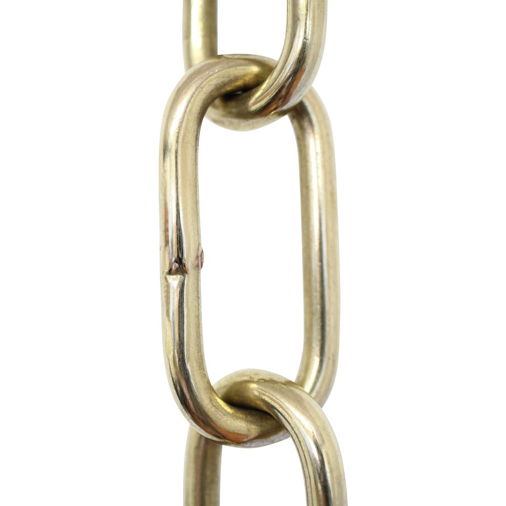 RCH Hardware CH-23W-PB-3 Decorative Solid Brass Chain for Hanging, Lighting-Large Standard Welded Links (3 ft/1 Yard)