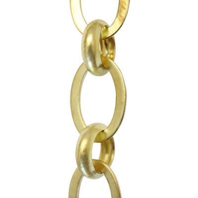 RCH Hardware CH-14-AD-3 Decorative Acid Dipped Solid Brass Chain for Hanging, Lighting - Ovals with Circular Connecting Rings and Unwelded Links (3 ft/1 Yard)