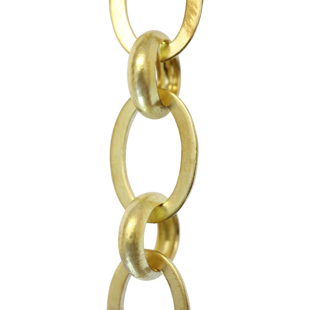 RCH Hardware CH-14-AD-3 Decorative Acid Dipped Solid Brass Chain for Hanging, Lighting - Ovals with Circular Connecting Rings and Unwelded Links (3 ft/1 Yard)