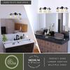 VAXCEL Sierra 3-Light 24 inch Wide Black Walnut Rustic Bathroom Vanity Lighting Fixture, Creme Cognac Glass Shade, Dimmable, LED Compatible, Pine Cone, Reversible Over the Mirror Mounted Wall Sconce view 3