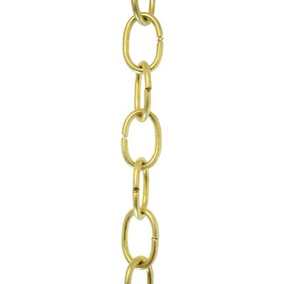 RCH Hardware CH-06-AD-3 Decorative Solid Brass Chain for Hanging Light Oval Unwelded Links-Acid Dipped Finish (3 ft/1 Yard)