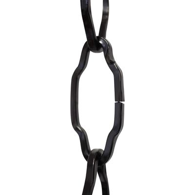 RCH Hardware CH-S57-33-BLK-3 | 9 Gauge Decorative Solid Steel Motif Link Fixture Chain | 3 Foot Increments |Black Finish