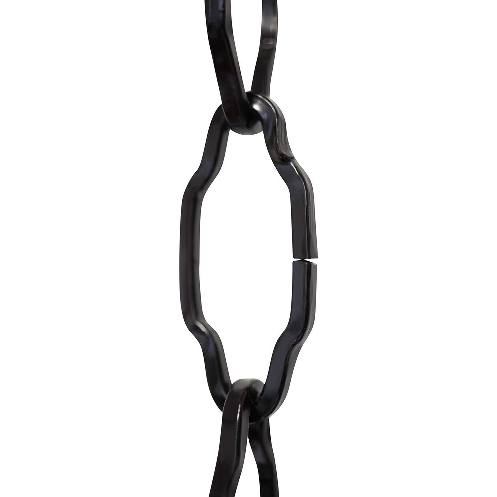 RCH Hardware CH-S57-33-BLK-3 | 9 Gauge Decorative Solid Steel Motif Link Fixture Chain | 3 Foot Increments |Black Finish