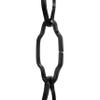 RCH Hardware CH-S57-33-BLK-3 | 9 Gauge Decorative Solid Steel Motif Link Fixture Chain | 3 Foot Increments |Black Finish view 1