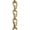 RCH Hardware CH-S51-16-PB-3 | 14 Gauge Decorative Solid Steel Double Jack Fixture Chain | 3 Foot Increments | Polished Brass Finish view 1