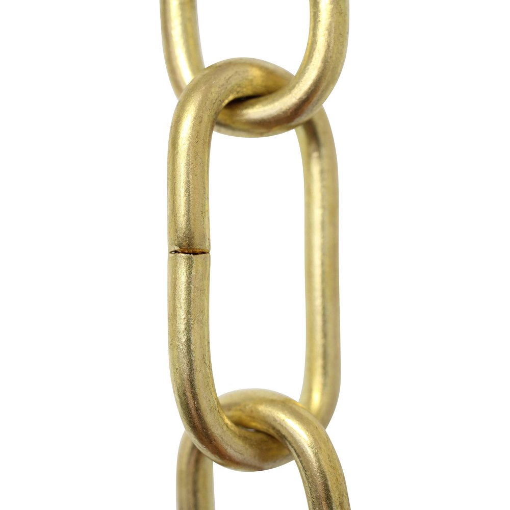 RCH Hardware CH-23-AD-3 Decorative Acid Dipped Solid Brass Chain for Hanging, Lighting - Standard Large Unwelded Links (3'/1 Yd)