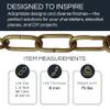 RCH Hardware CH-23-AD-3 Decorative Acid Dipped Solid Brass Chain for Hanging, Lighting - Standard Large Unwelded Links (3'/1 Yd) view 2