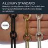 RCH Hardware CH-21-MS-3 Decorative Matte Silver Solid Brass Chain for Hanging, Lighting-Rectangles with Circular Connecting Rings and Welded Links (3 ft/1 Yard) view 3