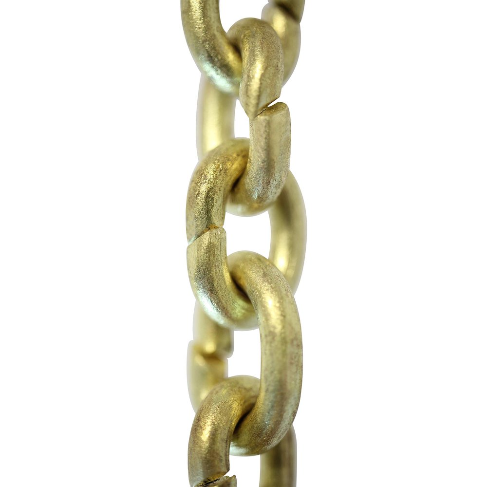 RCH Hardware CH-25-AD-3 Decorative Acid Dipped Solid Brass Chain for Hanging, Lighting - Standard Small Unwelded Links (3 ft/1 Yard)