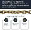RCH Hardware CH-25-AD-3 Decorative Acid Dipped Solid Brass Chain for Hanging, Lighting - Standard Small Unwelded Links (3 ft/1 Yard) view 2