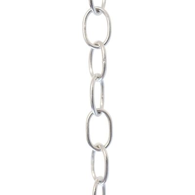RCH Hardware CH-06W-PN-3 Decorative Solid Brass Chain for Hanging Lighting Oval Welded Links (3 ft/1 Yard) (Polished Nickel)