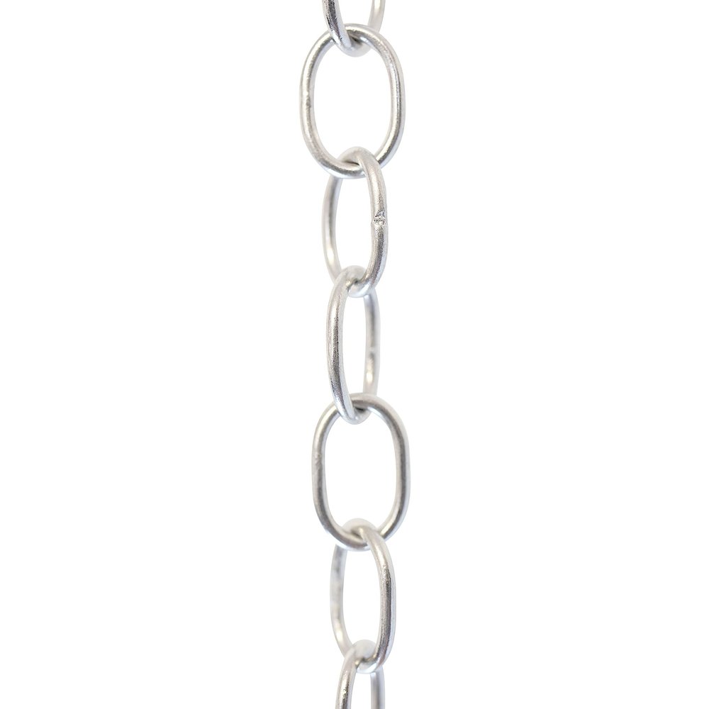 RCH Hardware CH-06W-PN-3 Decorative Solid Brass Chain for Hanging Lighting Oval Welded Links (3 ft/1 Yard) (Polished Nickel)