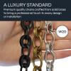 RCH Hardware CH-24-AD-3 Decorative Solid Brass Chain for Hanging, Lighting-Round Welded Links (3 ft/1 Yard) (Acid Dipped) view 3