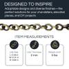 RCH Hardware CH-20-AD-3 Decorative Acid Dipped Solid Brass Chain for Hanging, Lighting - Light Unwelded Wire (3 ft/1 Yard) view 2
