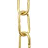 RCH Hardware CH-08-PB-3 Solid Brass Chain for Hanging, Lighting-Standard Unwelded Links (3 ft/1 Yard) view 1