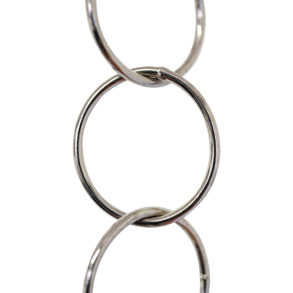 RCH Hardware CH-41L-PN-3 Solid Brass Round Link Chain | 1.25 inch Diameter, 3 Swg Wire | 3 ft Increments