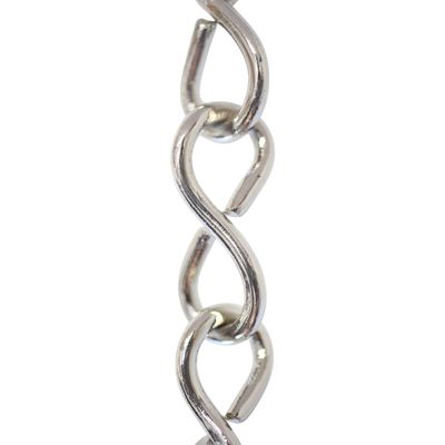 RCH Hardware CH-20L-PN-3 Decorative Solid Brass Chain for Hanging Large Light Unwelded Wire (3 ft/1 Yard) (Polished Nickel)