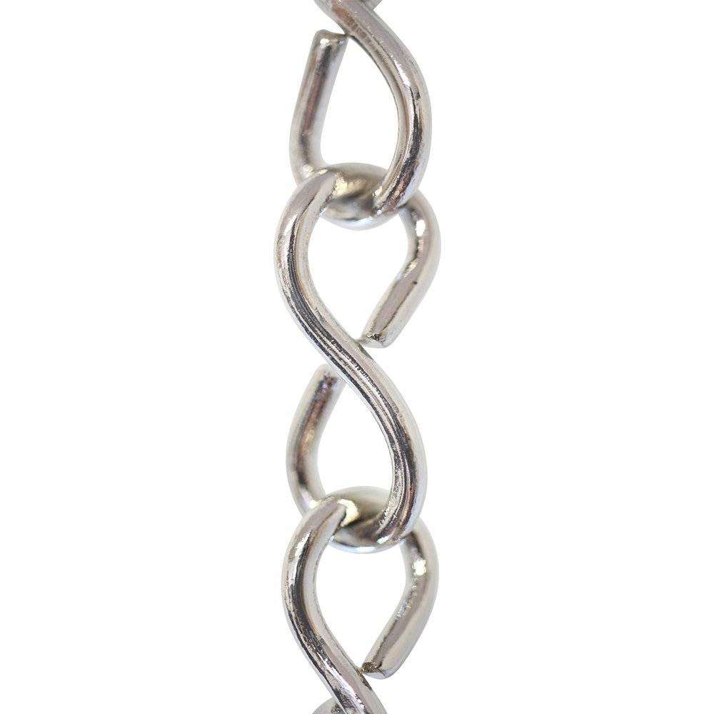 RCH Hardware CH-20L-PN-3 Decorative Solid Brass Chain for Hanging Large Light Unwelded Wire (3 ft/1 Yard) (Polished Nickel)