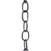 RCH Hardware CH-06W-OBB-3 Decorative Solid Brass Chain for Hanging Lighting Oval Welded Links (3 ft/1 Yard) (Oil Bronzed Black) view 1