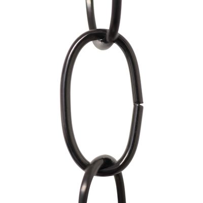 RCH Hardware CH-S56-12-BLK-3 | 10 Gauge Decorative Solid Steel Standard Link Fixture Chain | 3 Foot Increments |Black Finish
