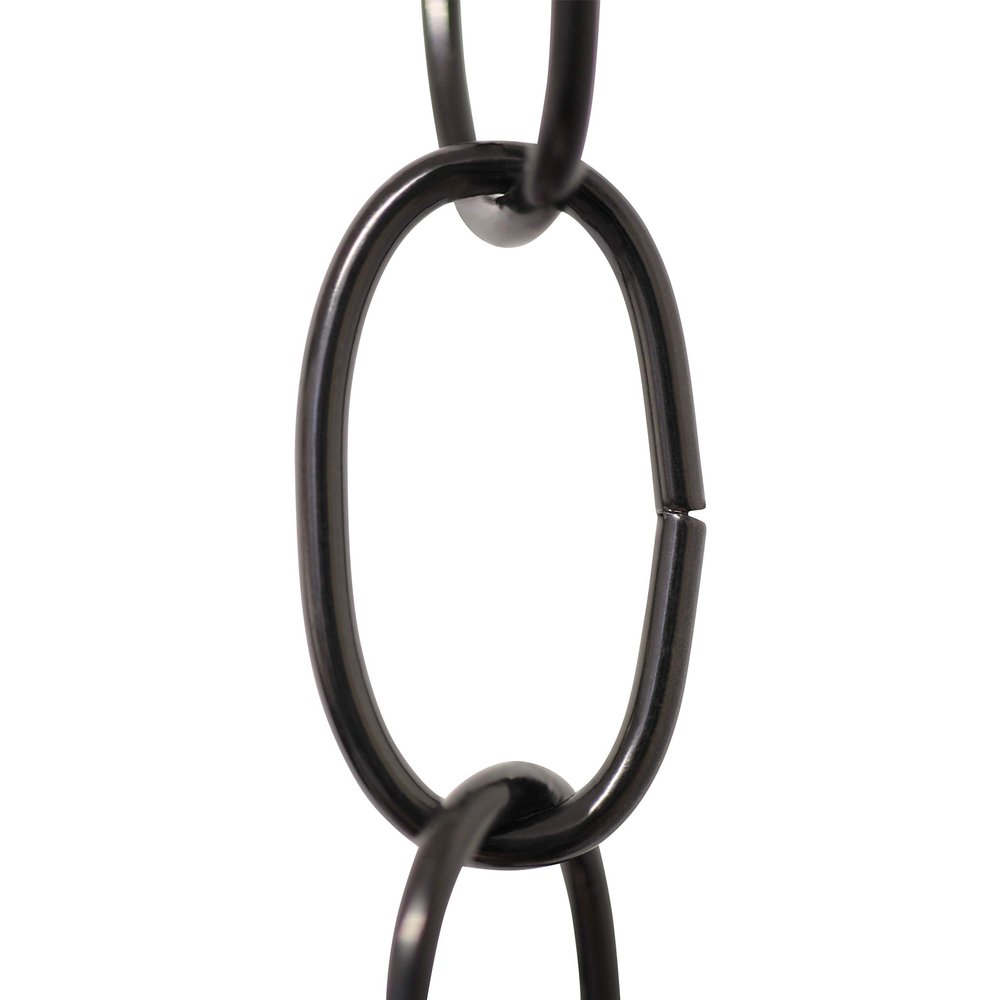 RCH Hardware CH-S56-12-BLK-3 | 10 Gauge Decorative Solid Steel Standard Link Fixture Chain | 3 Foot Increments |Black Finish