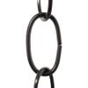 RCH Hardware CH-S56-12-BLK-3 | 10 Gauge Decorative Solid Steel Standard Link Fixture Chain | 3 Foot Increments |Black Finish view 1