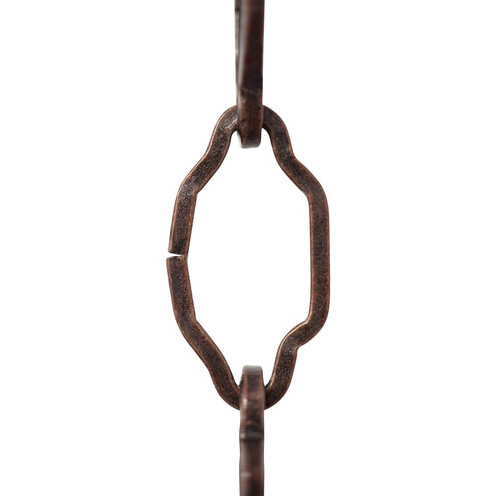 RCH Hardware CH-S57-30-AC-3 | 12 Gauge Decorative Solid Steel Motif Link Fixture Chain | 3 Foot Increments |Antique Copper Finish