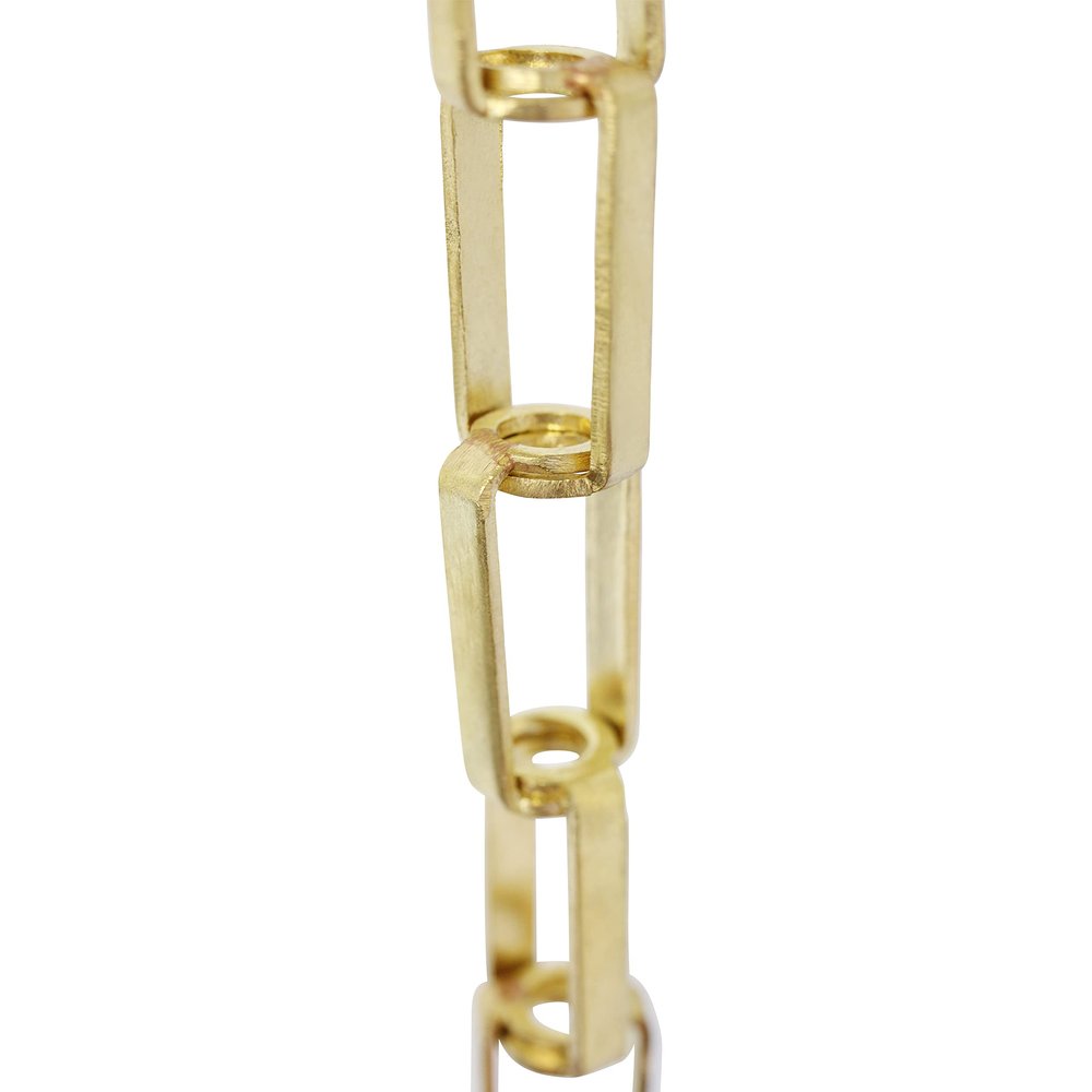 RCH Hardware CH-09-AD-3 Acid Dipped Solid Brass Chain for Hanging, Lighting - Rectangular Cage with Centre Hole and Welded Links (3 ft/1 Yard)