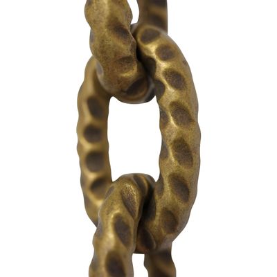 RCH Hardware CH-34-AB-3 Decorative Solid Chain for Hanging, Lighting-Mottled Standard Un-Welded Links (3 ft/1 Yard) (Antique Brass)