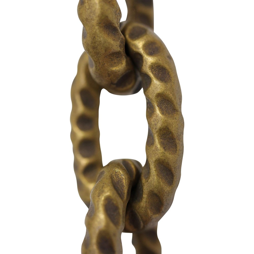 RCH Hardware CH-34-AB-3 Decorative Solid Chain for Hanging, Lighting-Mottled Standard Un-Welded Links (3 ft/1 Yard) (Antique Brass)