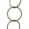 RCH Hardware CH-41L-AB-3 Solid Brass Round Link Chain | 1.25 inch Diameter, 3 Swg Wire | 3 ft Increments view 1