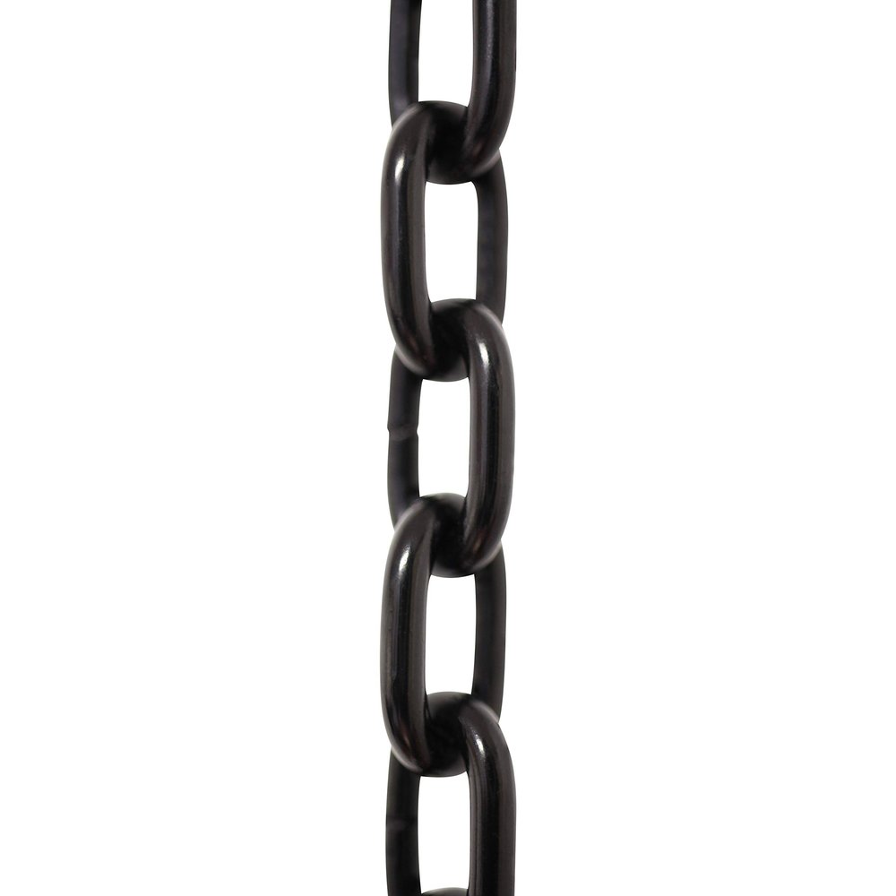RCH Hardware CH-S53-14-BLK-3 | 12 Gauge Decorative Solid Steel Standard Link Fixture Chain | 3 Foot Increments |Black Finish