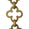 RCH Hardware CH-37-AB-3 Decorative Antique Solid Brass Chain for Hanging, Lighting - Cross Clover Design Unwelded Links (3 ft/1 Yard) view 1