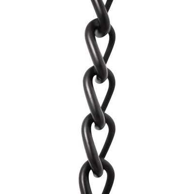 RCH Hardware CH-S54-14L-BLK-3 | 12 Gauge Decorative Solid Steel Twist Link Fixture Chain | 3 Foot Increments |Black Finish