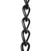 RCH Hardware CH-S54-14L-BLK-3 | 12 Gauge Decorative Solid Steel Twist Link Fixture Chain | 3 Foot Increments |Black Finish view 1