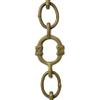 RCH Hardware CH-17-AB-3 Decorative Antique Solid Brass Chain for Hanging, Lighting - Small Round Unwelded Links with X Design (3 ft/1 Yard) view 1