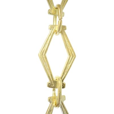 RCH Hardware CH-22-AD-3 Decorative Acid Dipped Solid Brass Chain for Hanging, Lighting - Hexagonal Design Unwelded Links (3 ft/1 Yard)