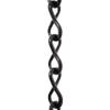 RCH Hardware CH-S50-16-BLK-3 | 14 Gauge Decorative Solid Steel Single Jack Fixture Chain | 3 Foot Increments | Black Finish view 1