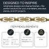 RCH Hardware CH-35-PN-3 Ornate Decorative Solid Brass Chain for Hanging, Lighting-Motif Unwelded Links (3 ft/1 Yard) (Polished Nickel) view 2