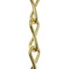 RCH Hardware CH-S50-12-PB-3 | 10 Gauge Decorative Solid Steel Single Jack Fixture Chain | 3 Foot Increments | Polished Brass Finish view 1