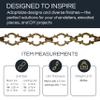 RCH Hardware CH-36-PN-3 Decorative Polished Nickel Solid Brass Chain for Hanging, Lighting - Motif Unwelded Links (3 ft/1 Yard) view 2