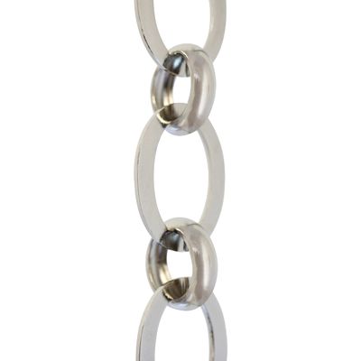 RCH Hardware CH-14-PN-3 Decorative Solid Chain for Hanging, Lighting-Ovals with Circular Connecting Rings and Unwelded Links (3 ft/1 Yard)