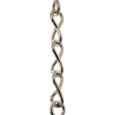 RCH Hardware CH-S50-16-PN-3 | 14 Gauge Decorative Solid Steel Single Jack Fixture Chain | 3 Foot Increments | Polished Nickel Finish