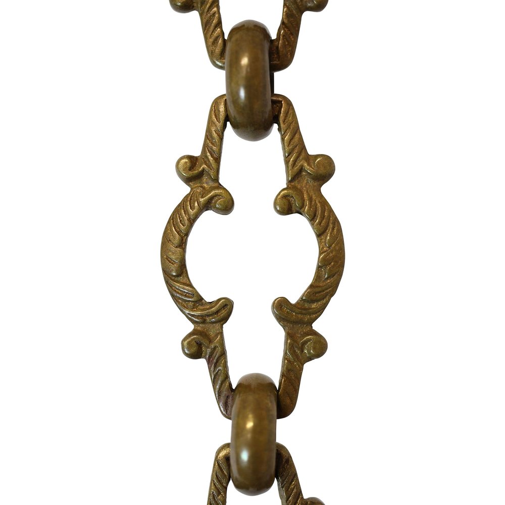RCH Hardware CH-36-AB-3 Decorative Antique Solid Brass Chain for Hanging, Lighting - Motif Unwelded Links (3 ft/1 Yard)